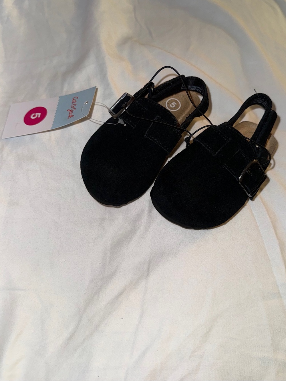 Cat & Jack Toddler Buckle Clogs Black Size 5 New with Tags